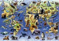 Educa One Hundred Endangered Species - obrázek puzzlí