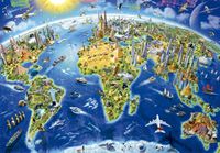 Educa World Landmarks Globe - obrázek puzzlí