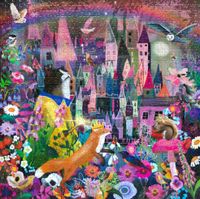 EeBoo Cats and the Castle - obrázek puzzlí