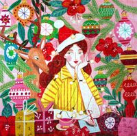 EeBoo Ms. Santa's Reindeer - puzzle image