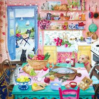 EeBoo Pink Kitchen - obrázek puzzlí