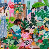 EeBoo Rooftop Garden - obrázek puzzlí