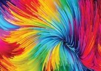 Enjoy Colourful Paint Swirl - puzzle image