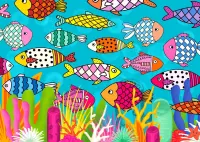 Enjoy Patterned Fishes - obrázek puzzlí