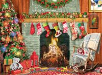 Eurographics Christmas by the Fireplace - puzzle image