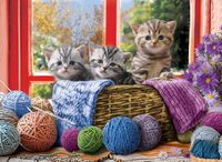Eurographics Knittin' Kittens - puzzle image