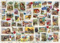 Eurographics Wildlife Vintage Stamps - obrázek puzzlí