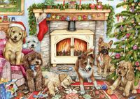 Falcon Christmas Puppies - puzzle image
