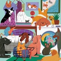 Galison Laundry Dogs - puzzle image