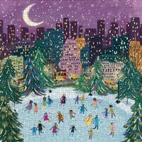 Galison Merry Moonlight Skaters - image du puzzle