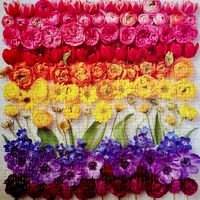 Galison Rainbow Spring Flowers - puzzle image
