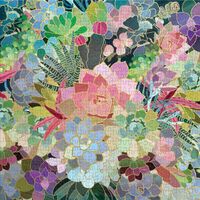 Galison Succulent Mosaic - puzzle image