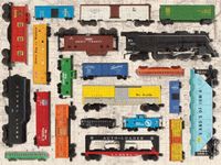 Galison Vintage Toy Trains - puzzle image