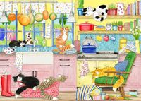 Gibsons Catastrophe Cottage - Cats in the Kitchen - obrázek puzzlí