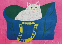 Happily Cat in Bag - puzzle image