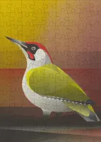 Happily Green Woodpecker - obrázek puzzlí