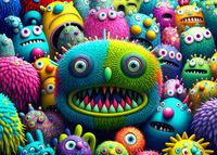 HuaDada Colourful Creatures - puzzle image