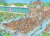 Jumbo Jan van Haasteren: Pool Pile-up - obrázek puzzlí