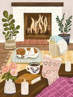 KI Puzzles (Karmin International) Hygge: Cozy Fireplace - puzzle image