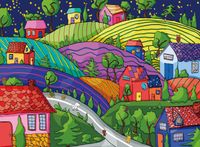 Lavievert Village Under the Stars - puzzle image