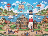Masterpieces Balloons Over the Bay - puzzle image