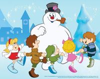 Masterpieces Frosty the Snowman - 4 Pack - Dancing with Glee - puzzle image