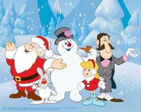 Masterpieces Frosty the Snowman - 4 Pack - Playing int he Snow - puzzle image