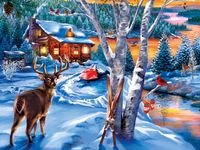 Masterpieces Holiday Visitors - puzzle image