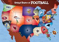 Masterpieces NFL - League Map - obrázek puzzlí