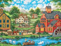 Masterpieces Swan Pond - puzzle image