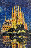 Micro Puzzles Sagrada Familia in the Night - imagen del puzzle