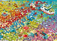 Nathan Le monde des smileys à la plage - puzzle image