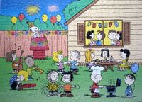 Nathan Snoopy en fete - puzzle image