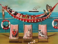 New York Puzzle Company All Paws on Deck - puzzle image