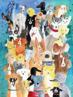 PuzzleTwist Colorful Canines - puzzle image