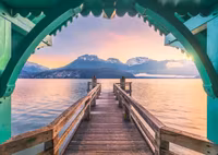 Ravensburger Beautiful WalkWays - Footbridge at Lac d'Annecy, France - obrázek puzzlí