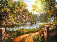 Ravensburger Cottage by the River - puzzle image