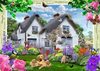 Ravensburger Country Cottage Collection No.9 - Delphinium Cottage - Puzzlebild