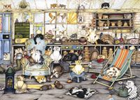 Ravensburger Crazy Cats in the Potting Shed - puzzle image