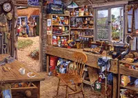 Ravensburger Dad's Shed - obrázek puzzlí