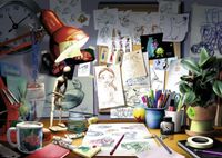 Ravensburger The Artist's Desk - obrázek puzzlí
