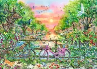 Ravensburger Dreamy Bikes in Amsterdam - obrázek puzzlí