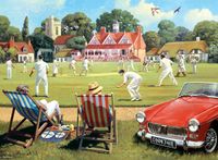 Ravensburger Happy Days No. 7 Favourite Pastimes - The Cricket Match - puzzle image