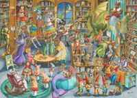 Ravensburger Midnight at the Library - puzzle image