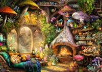 Ravensburger Mushroom Cottage - obrázek puzzlí