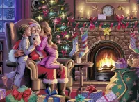 Ravensburger Kissing Santa - puzzle image