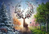 Ravensburger The Magic Deer and the Four Seasons - puzzle image