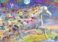 Ravensburger Unicorn and Butterflies - puzzle image