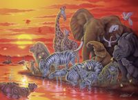 Ravensburger Waterhole Gathering - puzzle image