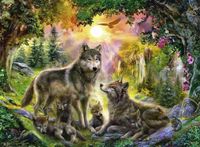 Ravensburger Wolf Family In Sunshine - obrázek puzzlí